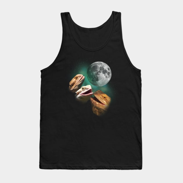 Three Lizard Moon Tank Top by BagelGirl